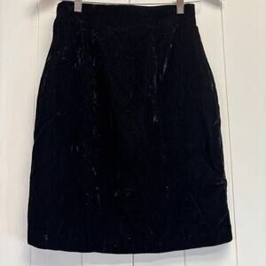 Vintage‎ GSL Women's Crushed Velvet Fairy Grunge Pencil Mini Skirt Sz 7 80s 90s